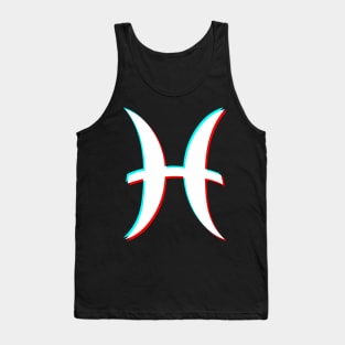 Pisces Star Sign 3D White Effect Tank Top